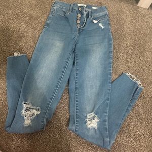 High rise ankle jegging. Not exactly sure on size but would guess 2